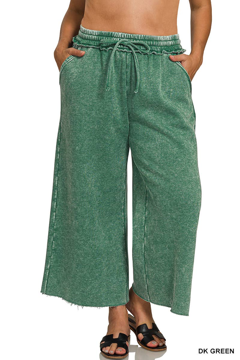 42POPS - Wholesale Pants - Women's - ',,...Plus Acid Wash Palazzo Sweatpants With Pockets9