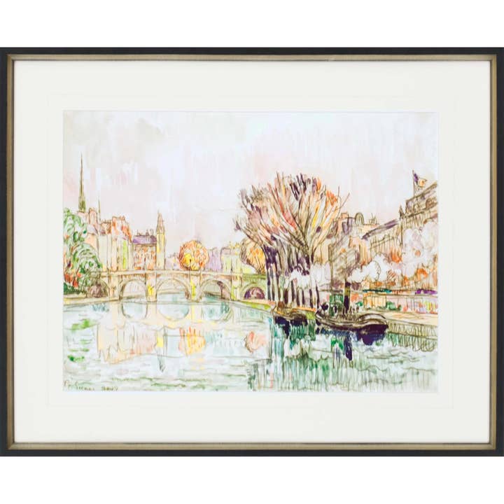 The Pont Neuf Paris Wood Multi Framed Wall Art for wholesale by LOOMLAN