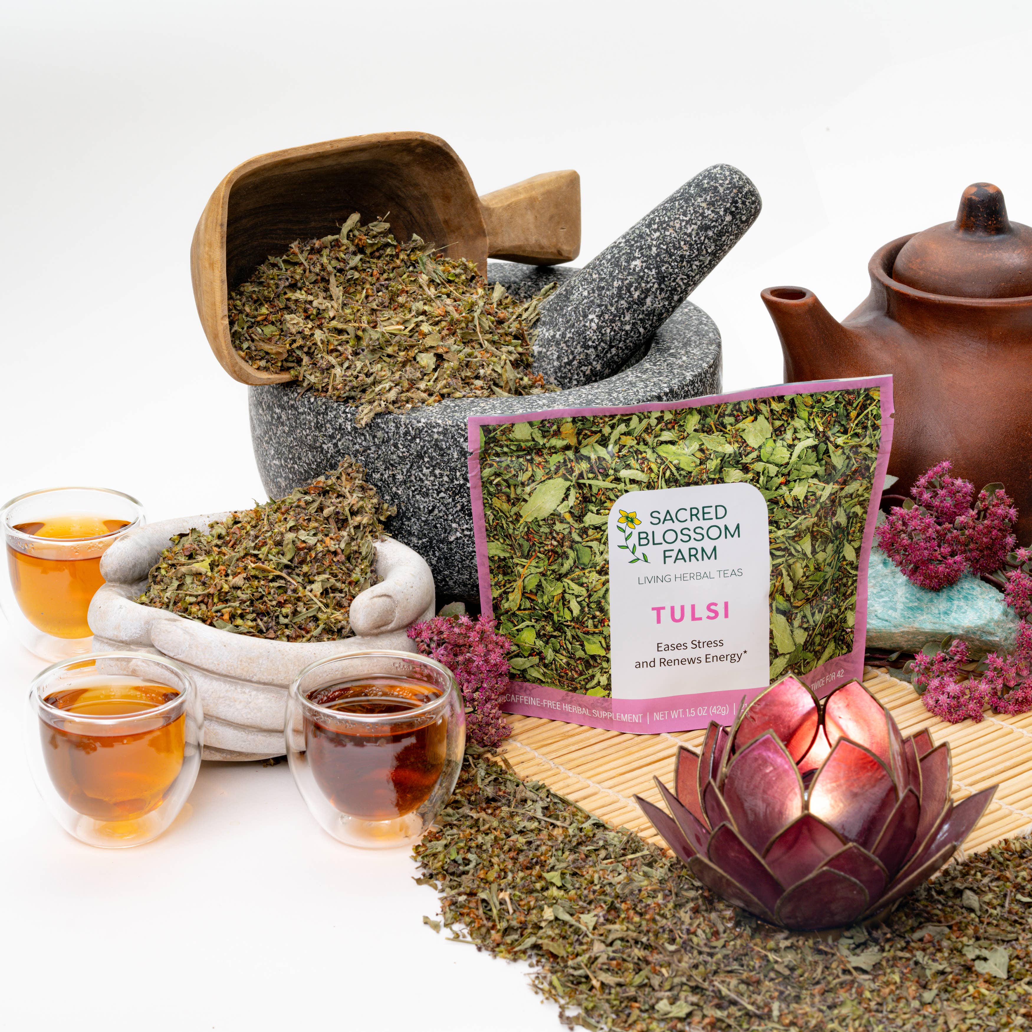 Sacred Blossom Farm - Wholesale Loose Tea - Tulsi Herbal Tea3