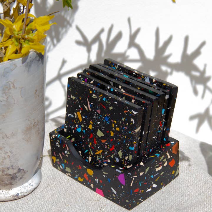 Fletch - Wholesale Coasters - Square Coaster Set of 6 | Handmade Terrazzo
