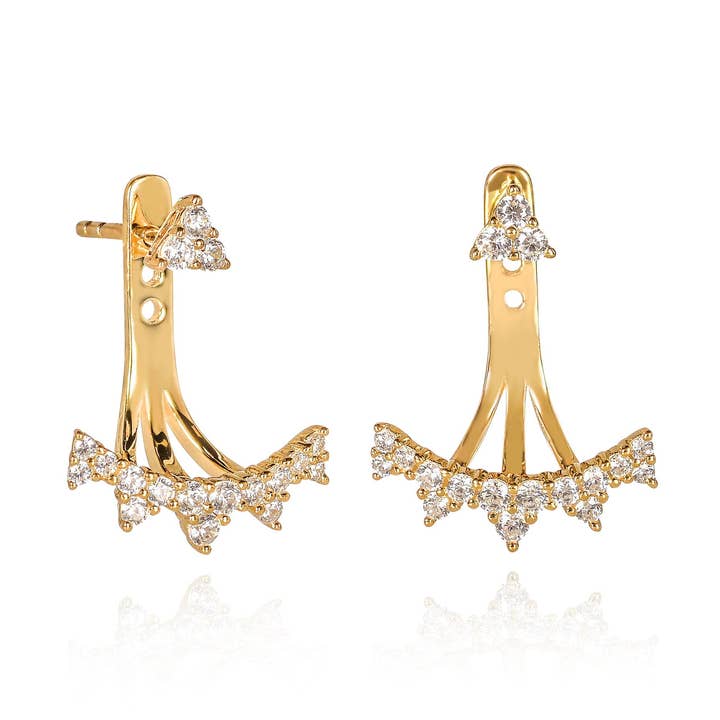 Boucles d'oreilles en argent sterling 925 plaqué or pour femmes pour la vente par Namana