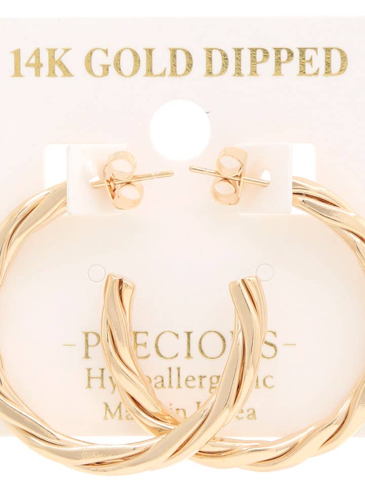 ORECCHINO A CERCHIO A SPIRALE IN METALLO ALLA MODA KSE-6795 per la vendita all'ingrosso da parte di anbfashion