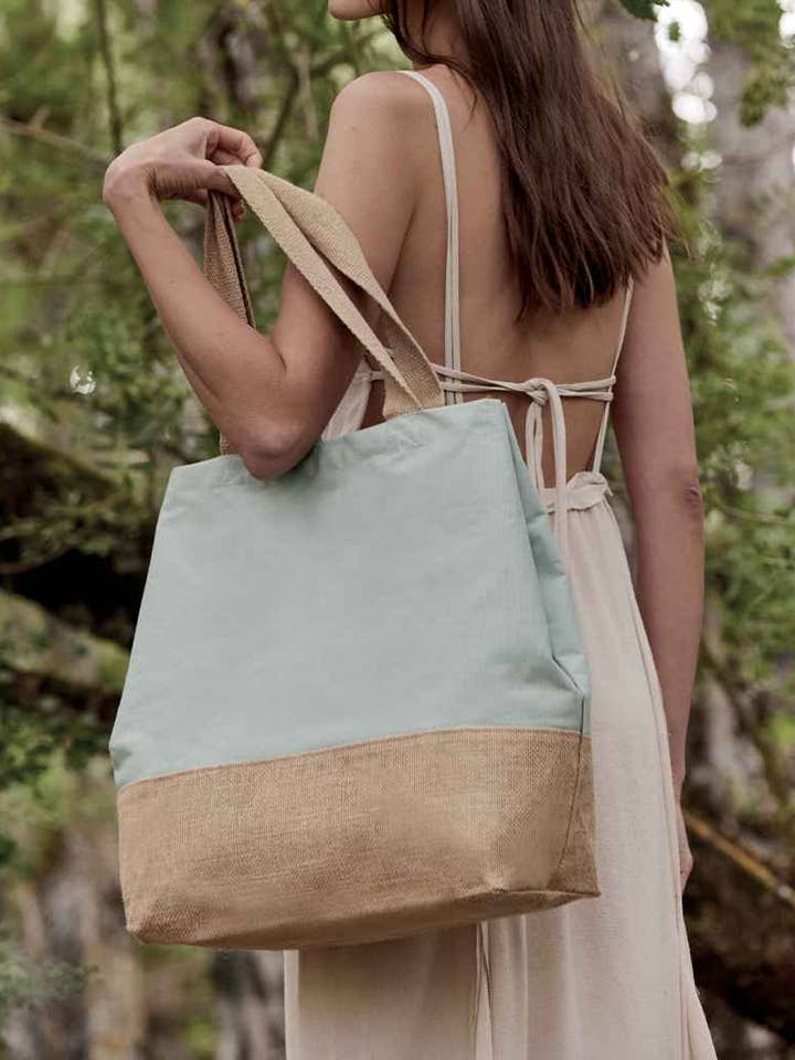 Kimood - Canvas & Jute Shopper for wholesale by Pierre Francis
