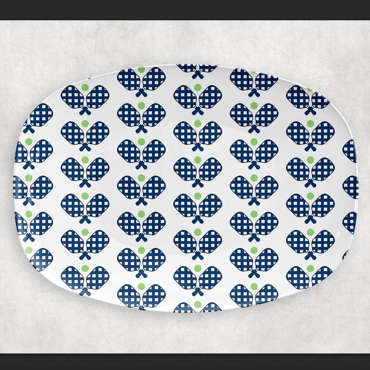 BLUE PICKLEBALL PLATTER for wholesale by serve it up designs