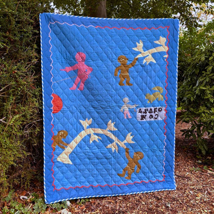 Asafo Quilt Blau für den Großhandel von Amechi