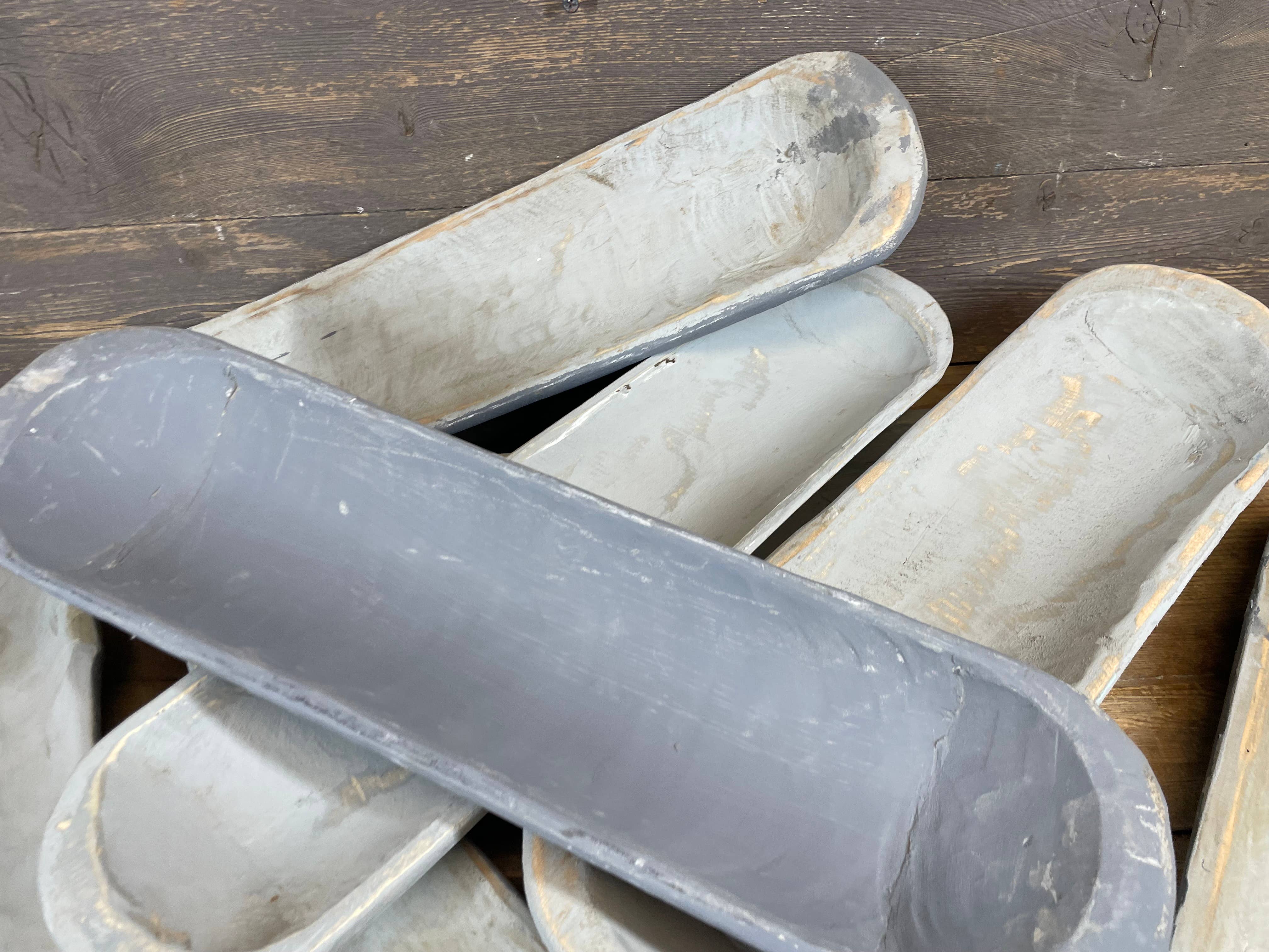 My Amigos Imports - Wholesale Decorative Plate/Dish/Bowl - Baguette-Bowl-ER-Home Decor #2-Sm Baguette-Shallow-Gray #83