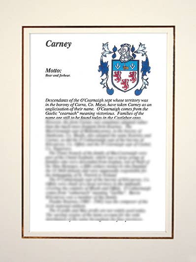 Carney for engroshandel hos Family Histories