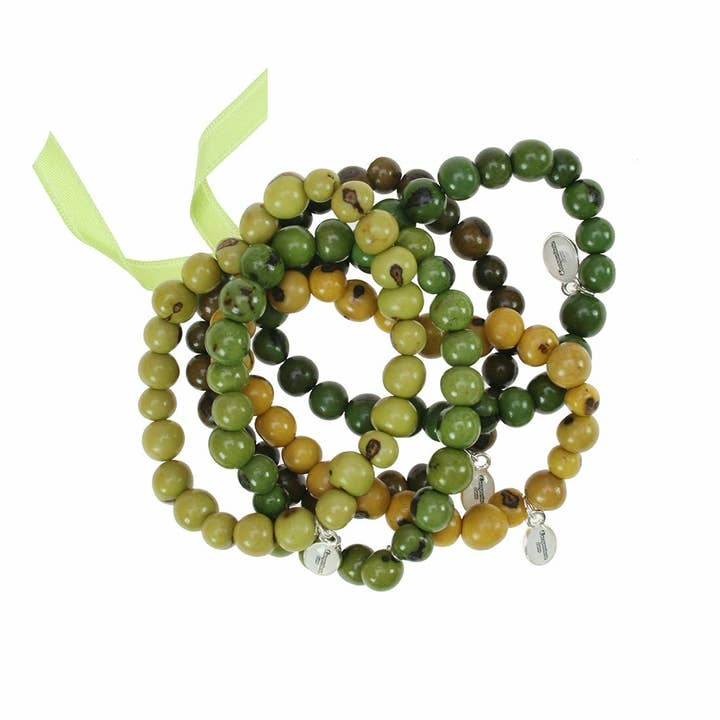 Escapulario armbandset med acai-frön i gröna nyanser för wholesale av Escapulario