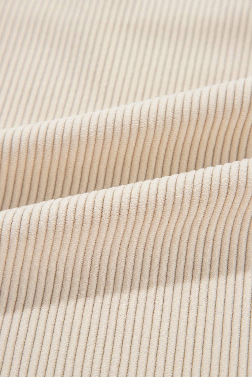 Parchment Houndstooth Corduroy Patchwork Flap Pocket Shacket for wholesale on Faire8