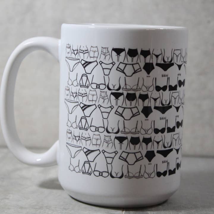 Undies Cup //15 oz Ceramic Mug for wholesale by Raven Design