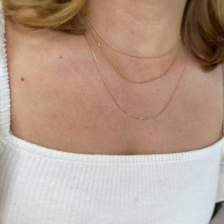 GoldFi - Wholesale Link & Chain Necklace - 0.9mm Link Chain1