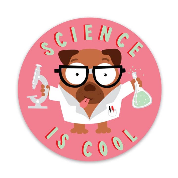 PUG SCIENTIST | STICKER for wholesale by Love & Lion