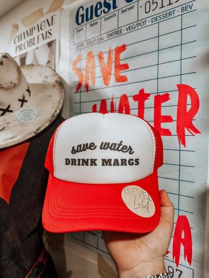 THE BEVEL LABEL - Wholesale Trucker Hat - Women's - Save Water, Drink Margs Trucker Hat10