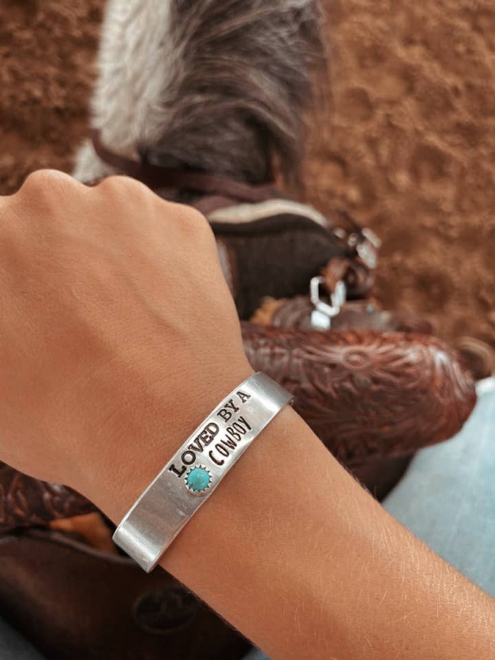 Loved By A Cowboy Cuff for wholesale by Diamond Basin Design Co.