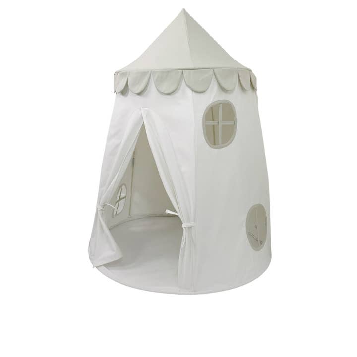 Tower Tent in Greige and White for wholesale by Domestic Objects