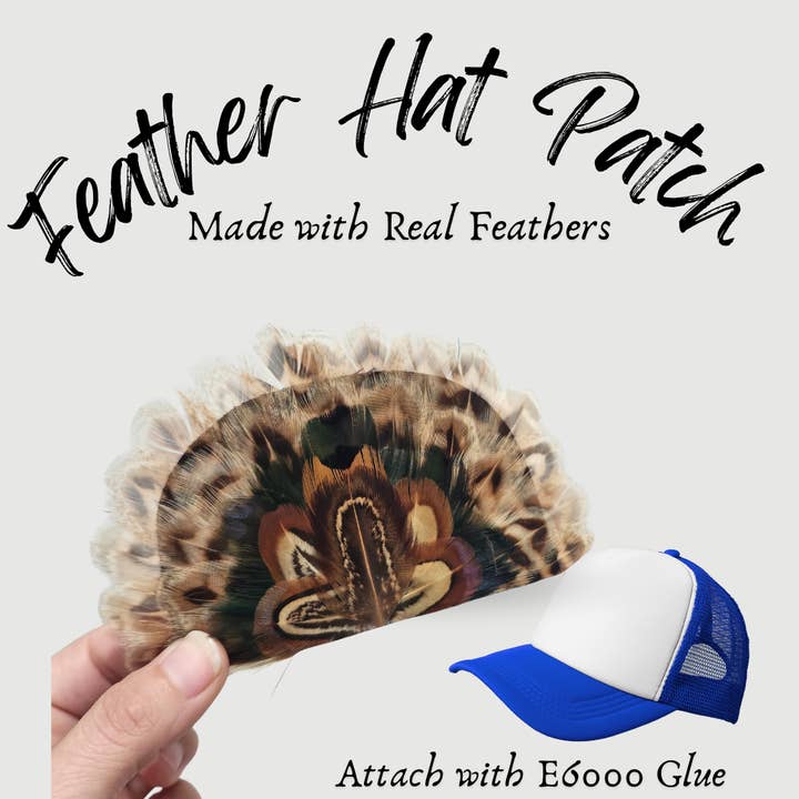 Funk Town Tees - Wholesale Hat Accessory - Women's - Western Feather Fans Patch DIY Trucker Hat Hat Bar Supplies