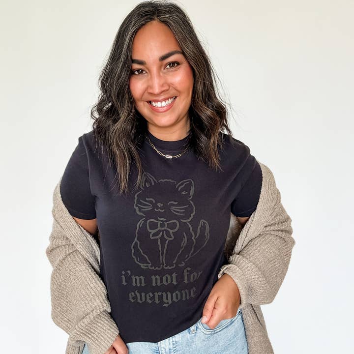 Not For Everyone Shirt, Funny Cat Graphic Tee Shirt for wholesale by Mugsby