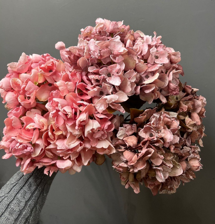 Sweet Home Deco - Wholesale Artificial Flowers - 17‘’T Faux Autunm Hydrangea Flower Bunchs, 3 Flowers/3 Stems8