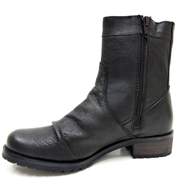 Only Partners - Wholesale Booties - Women's - Lydia Dark Brown Slouchy Vintage Zippered Boot1