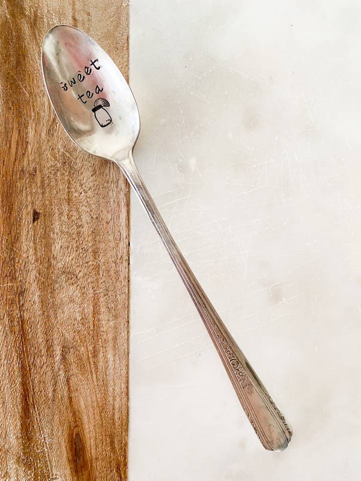 Sweet Tea Vintage Stamped Spoon for wholesale by The Sassy Barn