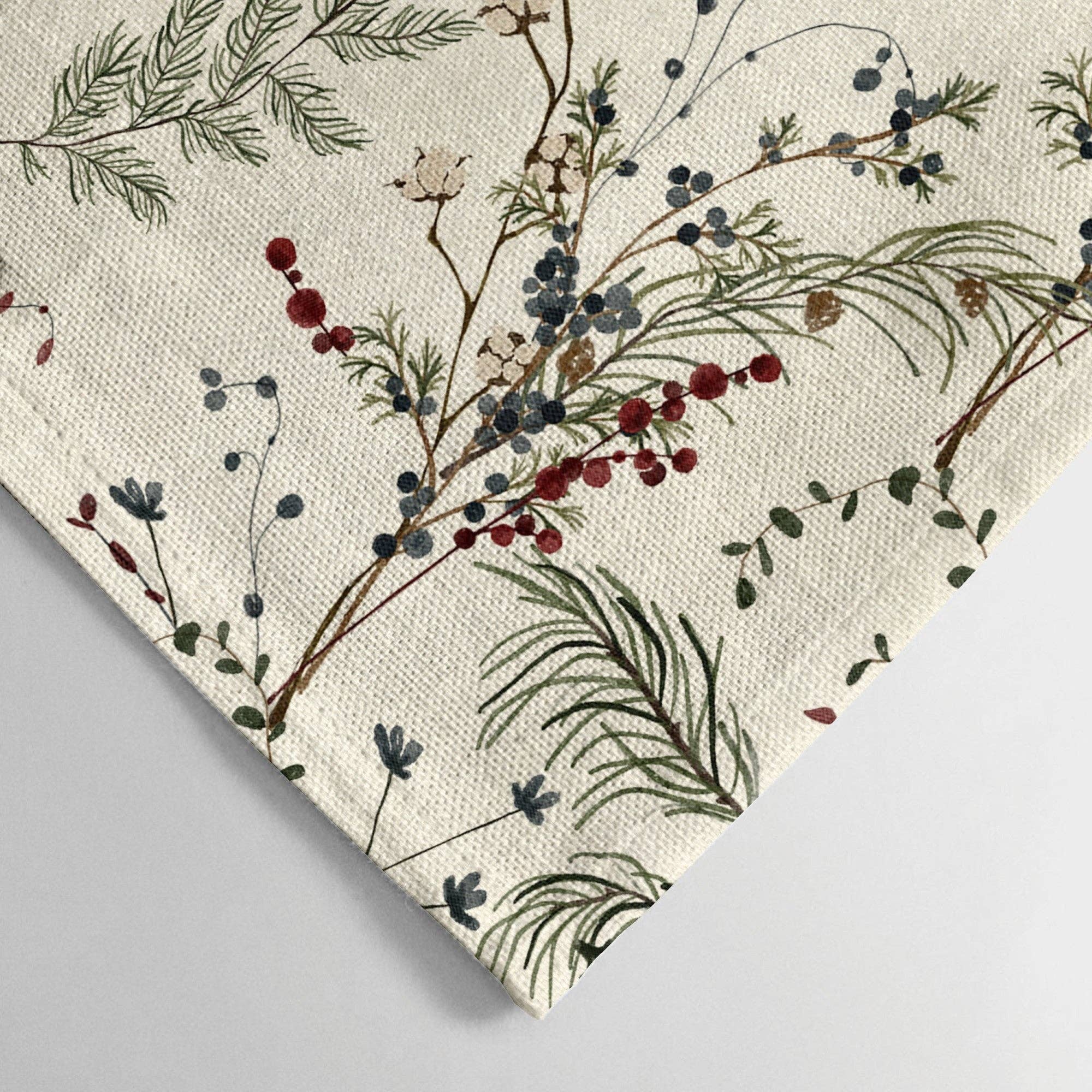 SG HOGAR – Guardanapo e pano de jantar por atacado – Pack 2 unidades guardanapos Christmas Azevinho 2-1002