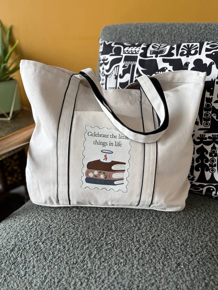 Fejr de små ting - Heatherfall Tote Taske for engroshandel hos Sovende Bjorn