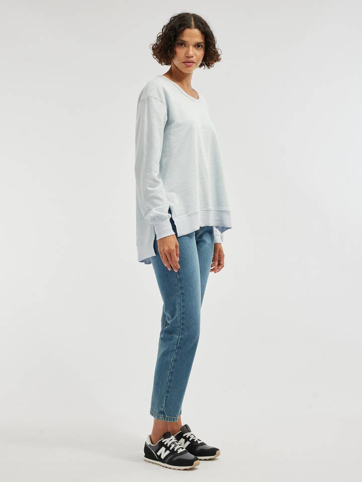 Demi Longline Sweater - Ice Blue for wholesale on Faire4