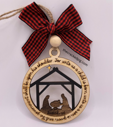 The Cracked Pig - Wholesale Ornament - Birch Nativity Ornament | Christian Christmas Ornament1