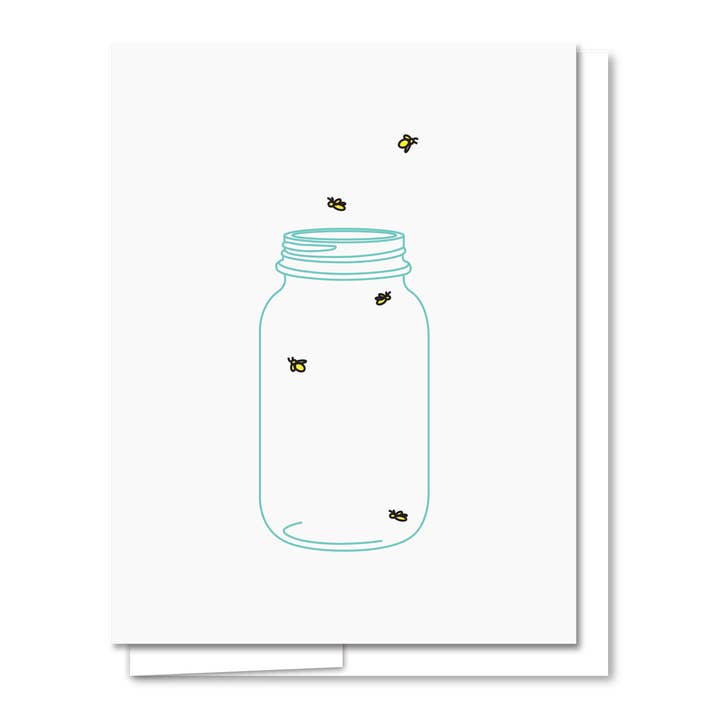 Fireflies - Letterpress Everyday Card for wholesale by Quick Brown Fox Letterpress