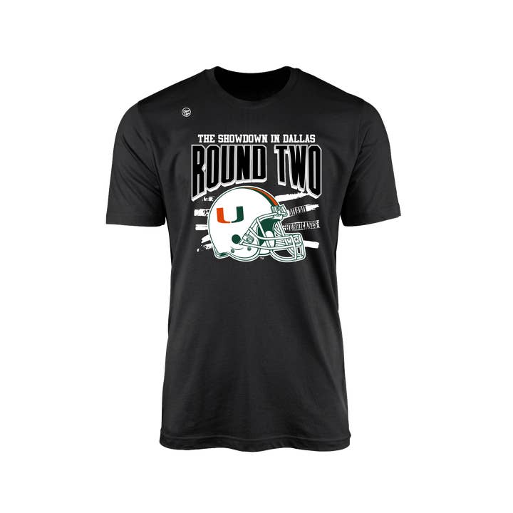 T-shirt do Confronto dos Homens dos Miami Hurricanes em Dallas por atacado de Dyme Lyfe