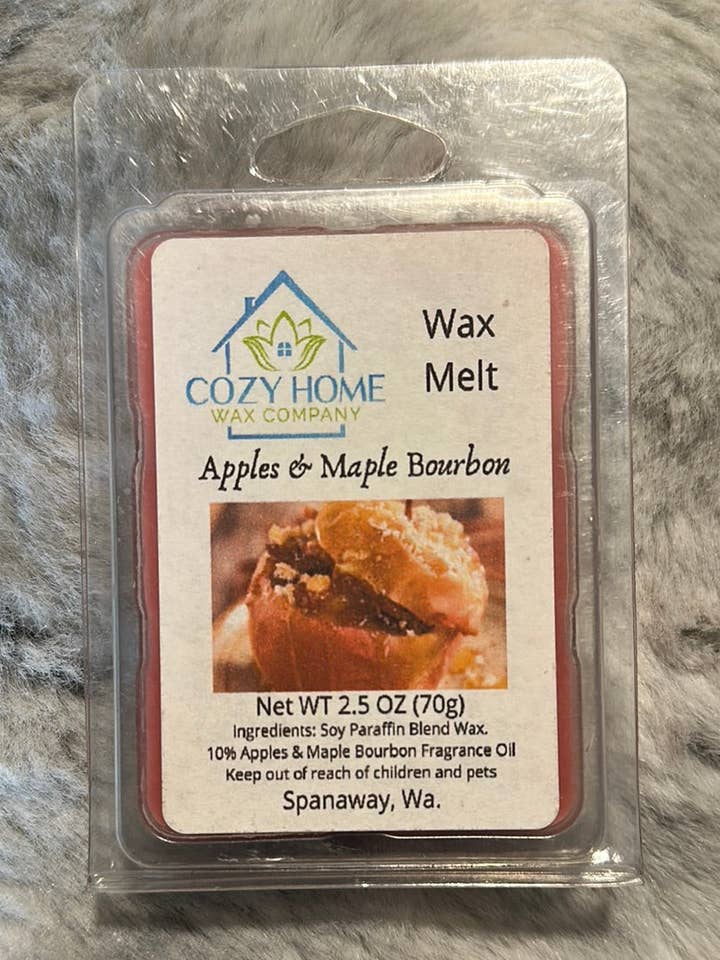 Apples & Maple Bourbon 2.5oz Wax Melt for wholesale by Cozy Home Wax Company