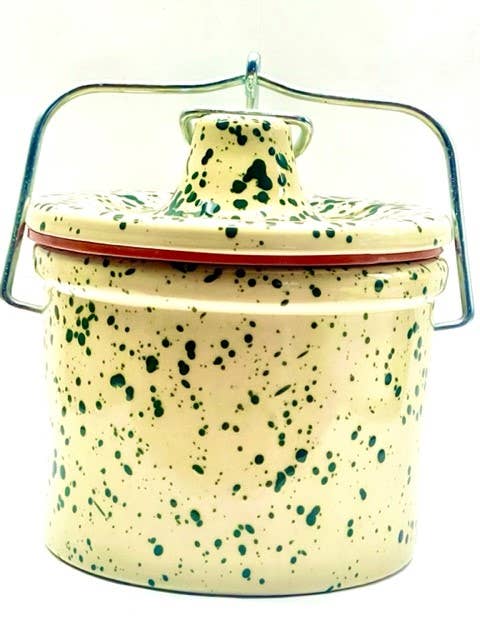 Merchandise Unlimited - Wholesale Food Storage Container - Stoneware Cheese Spread Crock With Bale Latch1