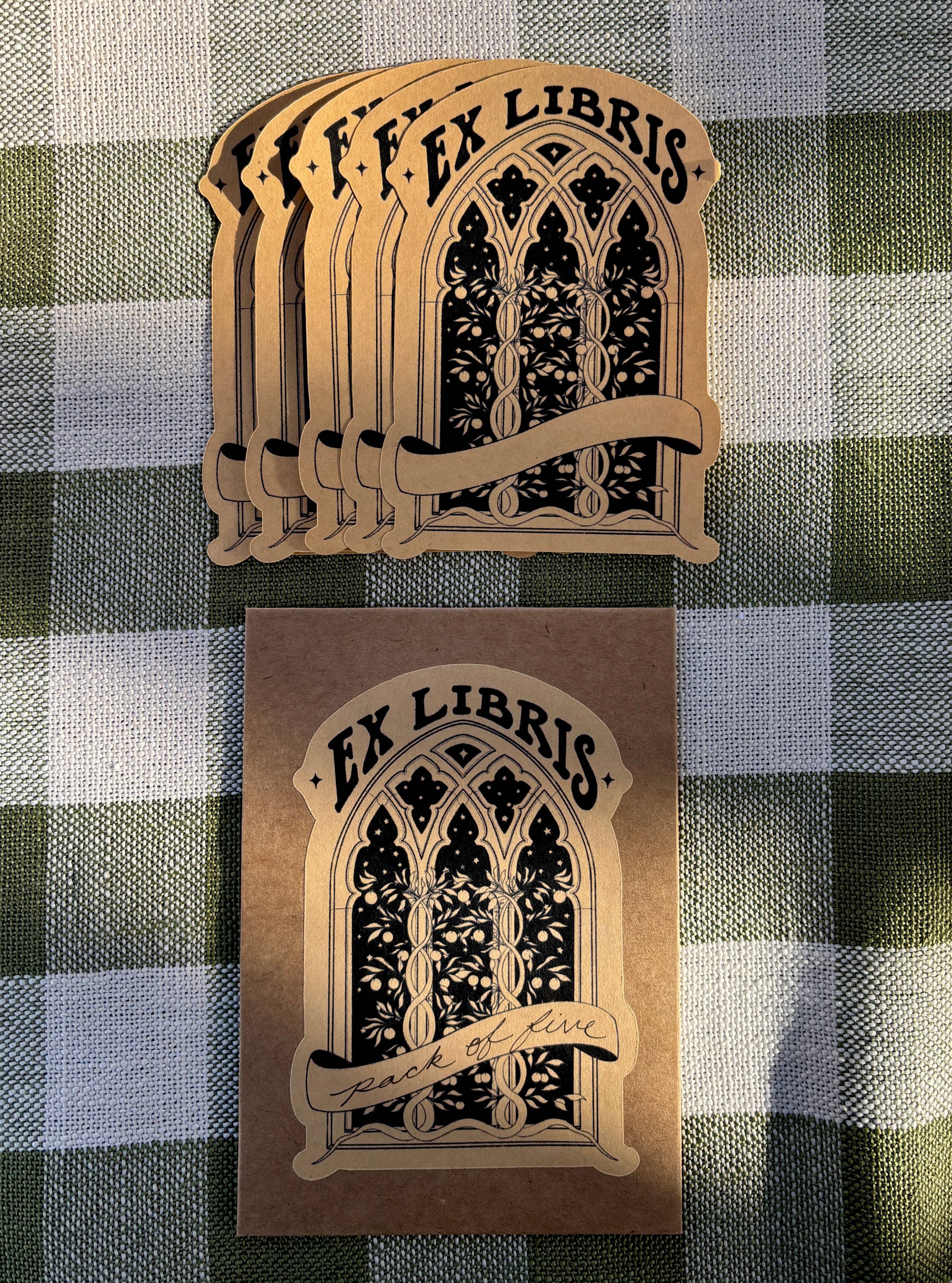 Petrichor & Co. - Vente Autocollant - Autocollant Ex Libris – Design Médiéval de Fenêtre de Château4