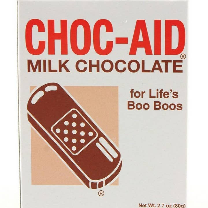 Choc-Aid Milk Chocolate Band Aid Candy 2.7oz Box for wholesale by Long Island Candy Factory