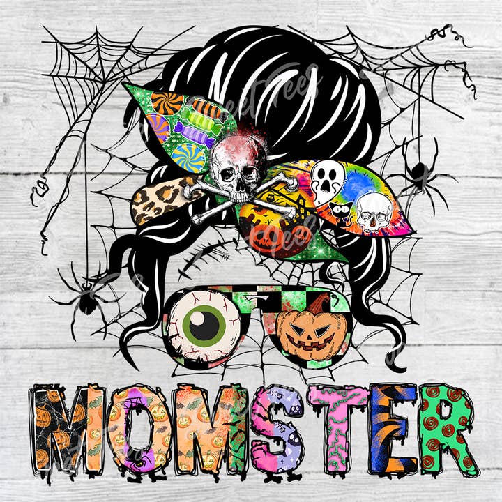 Halloween Momster Mom Sublimation Transfer for wholesale by Sweet Tees