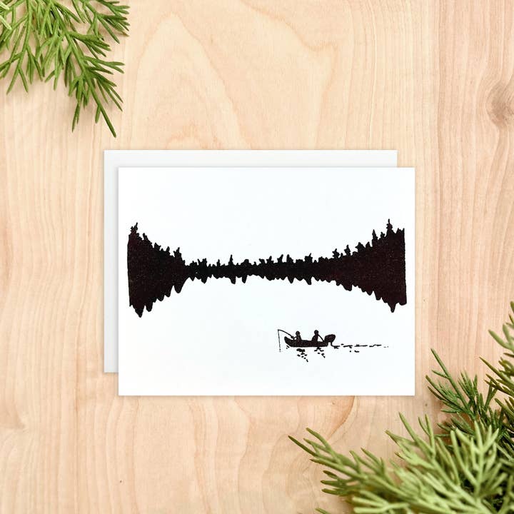 Sejlere på en sø lykønskningskort for engroshandel hos Printworthy