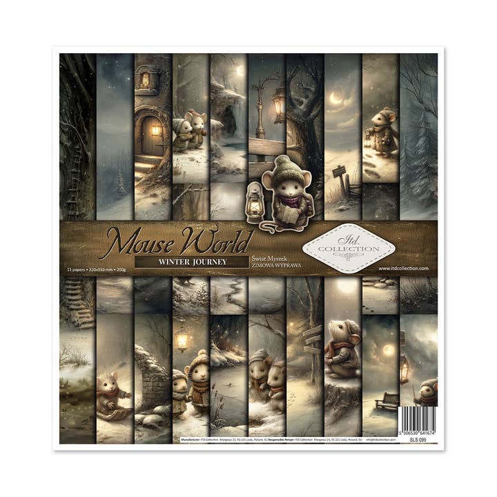 SLS-099 conjunto 11pcs x310x320mm/12,2x12,6in -Mouse World Inverno por atacado de ITD Collection
