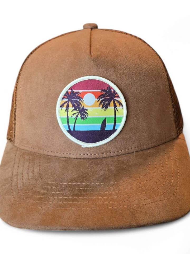 Casquette trucker rétro plage - snapback en maille vintage, style estival pour la vente par Moove Headwear