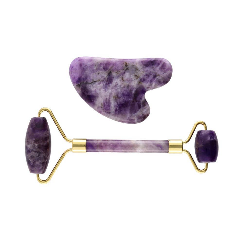 Vives de la Cortada S.L - Wholesale Gua Sha Tool - Amethyst Gua Sha and Massager Set1