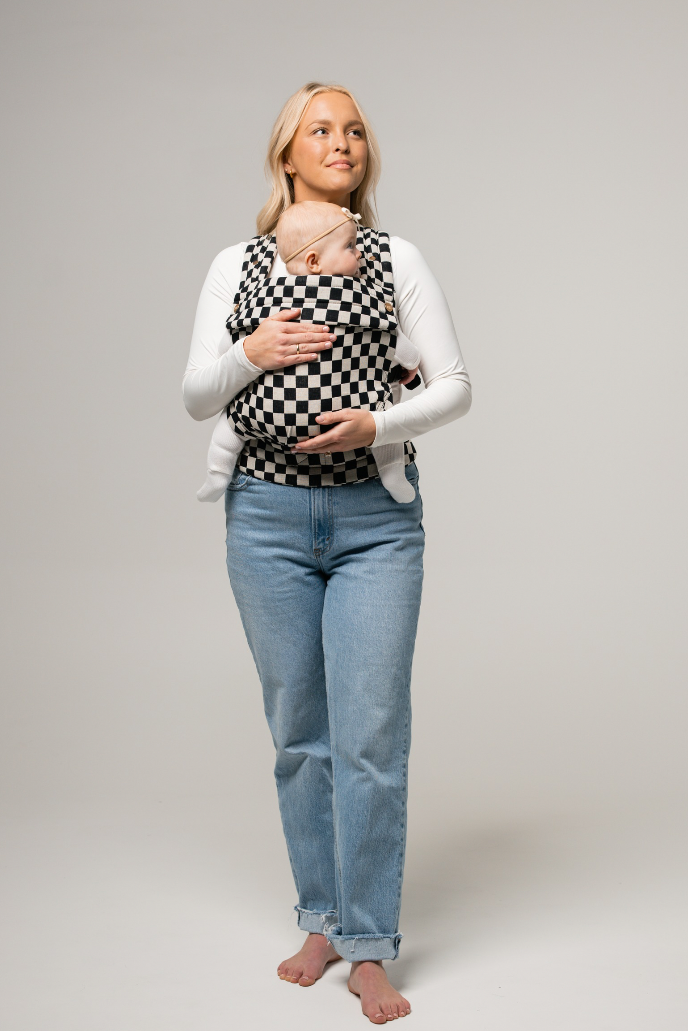 Mabē Baby Carriers - Wholesale Baby Carrier - The Monarch Carrier - Ebony Check4