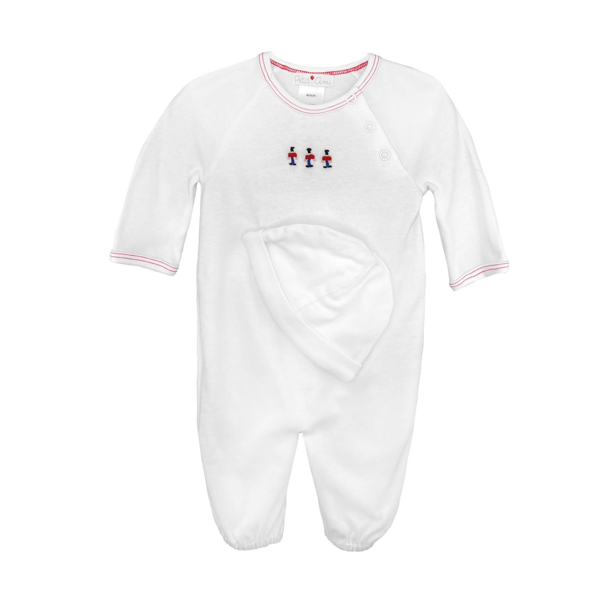 Petit Ami & Zubels – wholesale Jumpsuit – Baby – Holiday Embroidered Knit Convertible Bag1