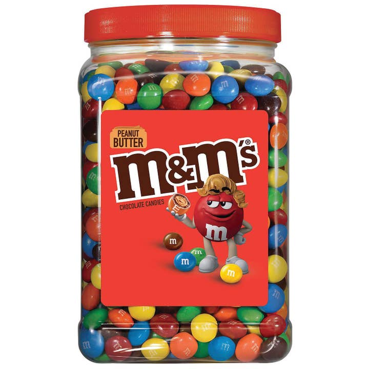 Grandpa Joe's Candy Shop - Wholesale Chocolate Covered Sweets - M&M's Peanut Butter Pantry Size, 55oz, 1 Container