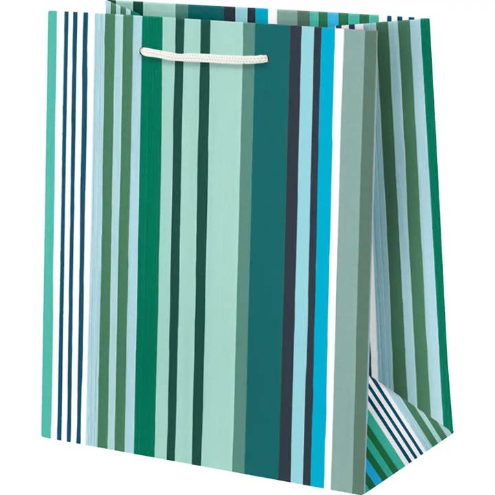 Paper Source Wholesale - Wholesale Gift Bag - Green Stripes Gift Bag2