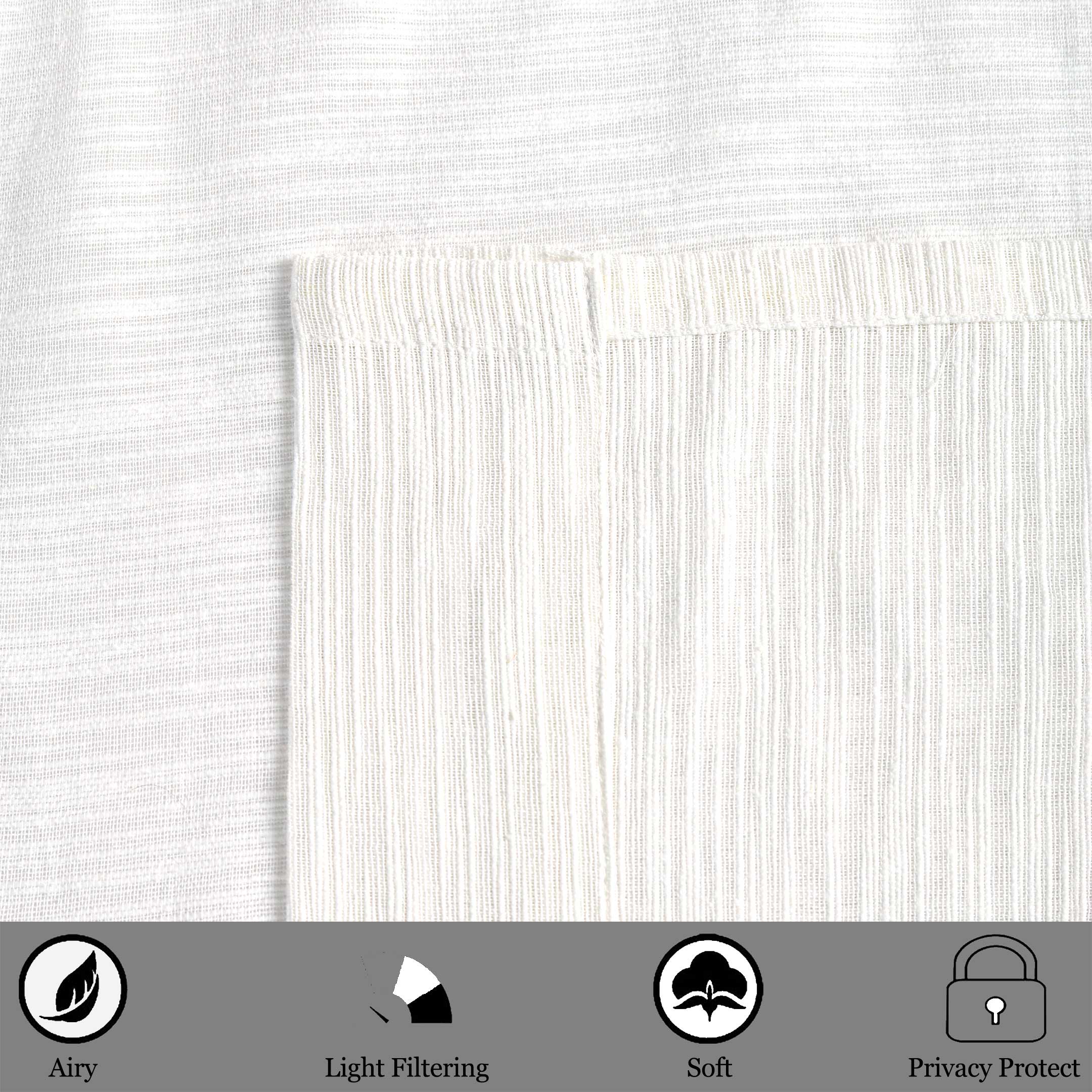 Cottonpassion_US - Wholesale Curtain - Long Window Sheer Curtain 100% Cotton Drape 50x84" 1 Panel7