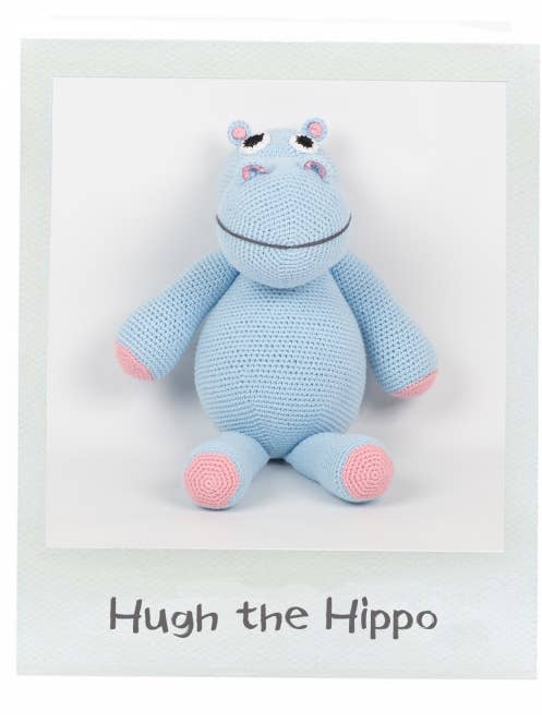 Hugh flodhäst ekologisk hand stickad stoppade djur docka för wholesale av Cuddoll