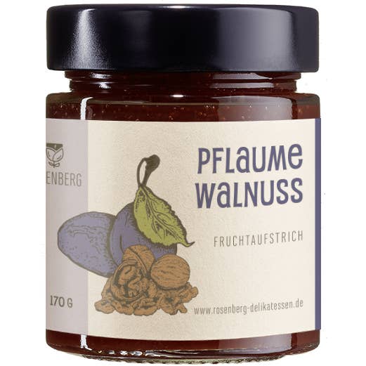 ROSENBERG DELIKATESSEN - Wholesale Jam/Jelly - Organic plum walnut - 150g