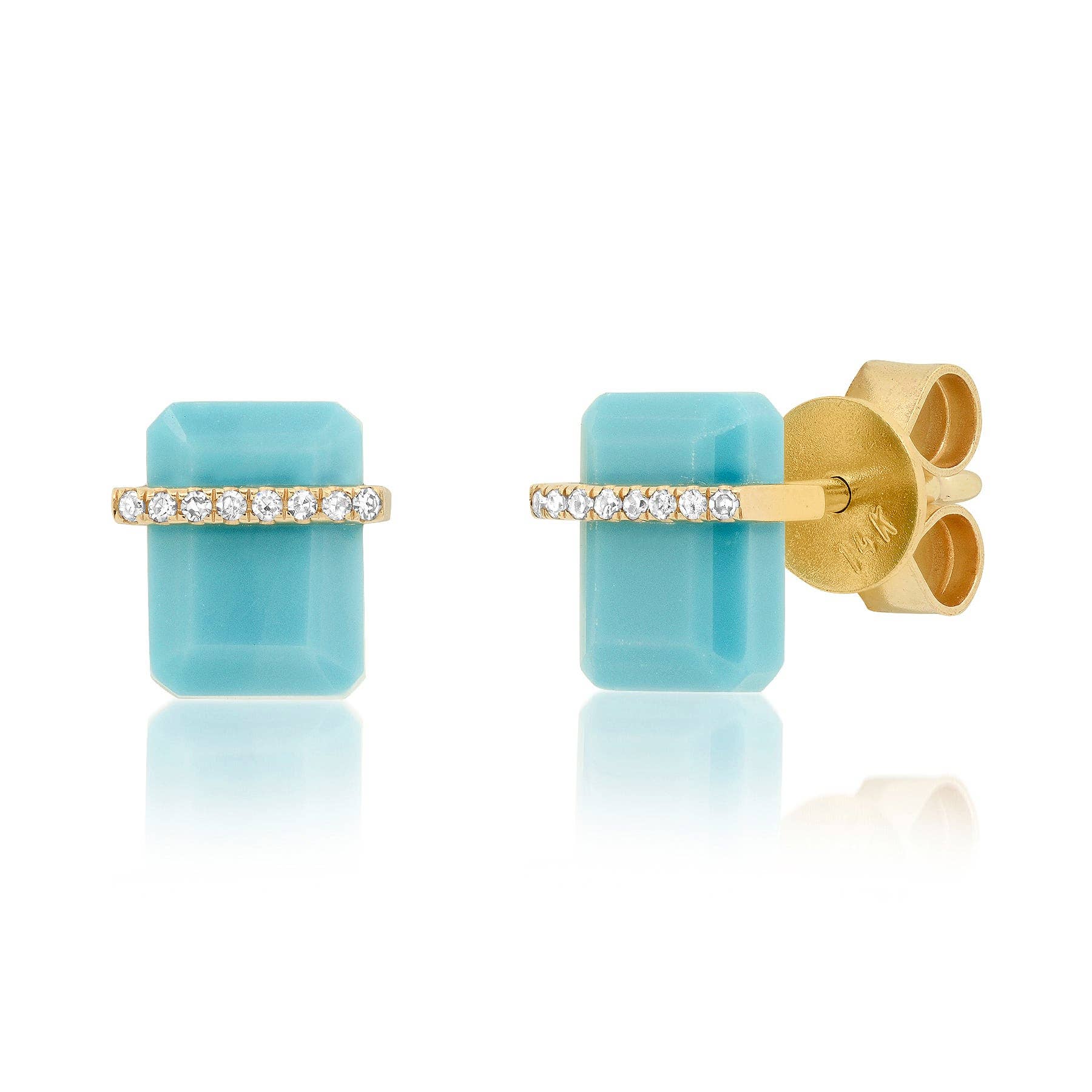 JEN HANSEN - Wholesale Stud/Post Earrings - ODYSSEY STUDS, TURQUOISE0
