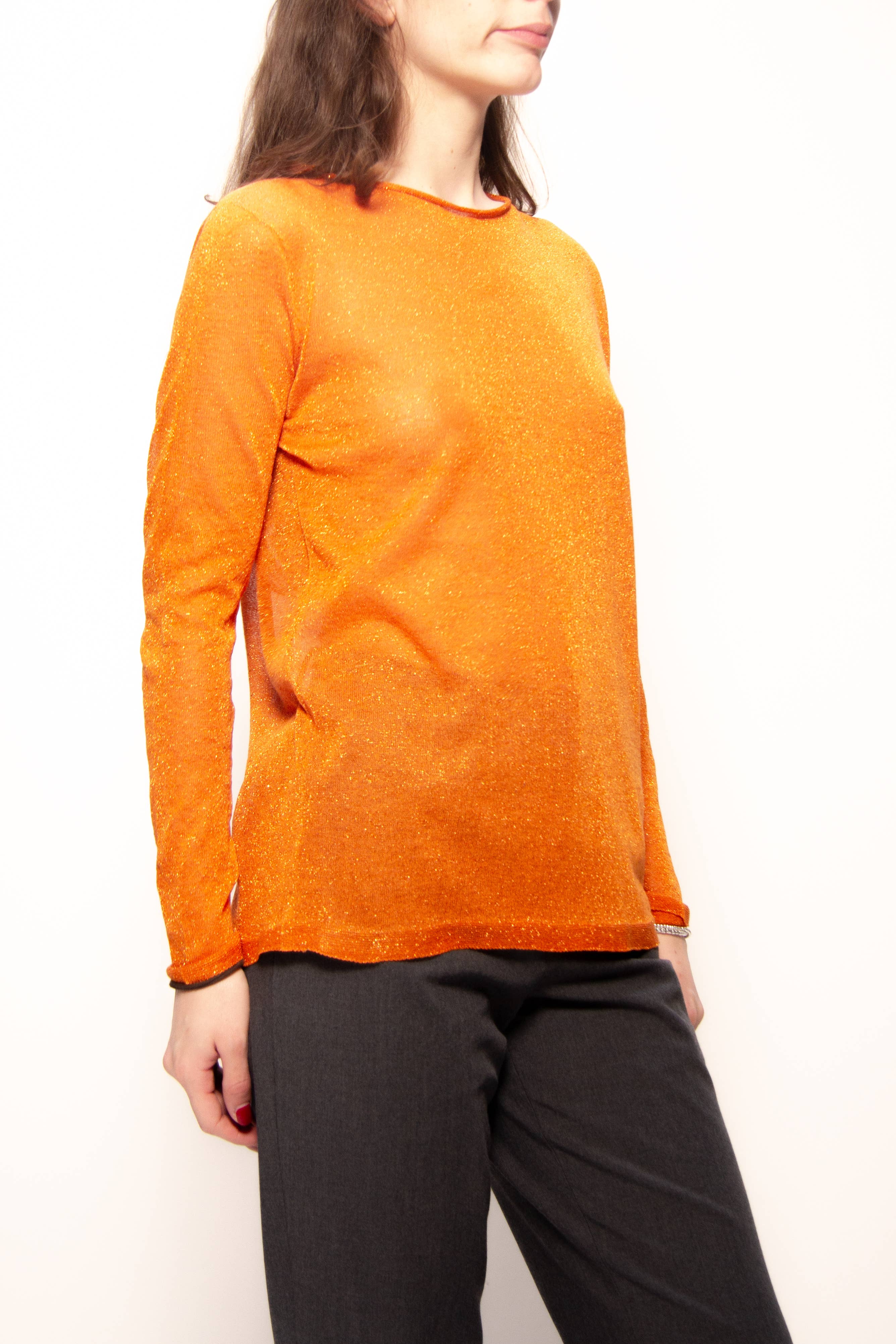 Lèmme - Wholesale Knit Sweater - Women's - Glittered boat neck sweater (3D knit)