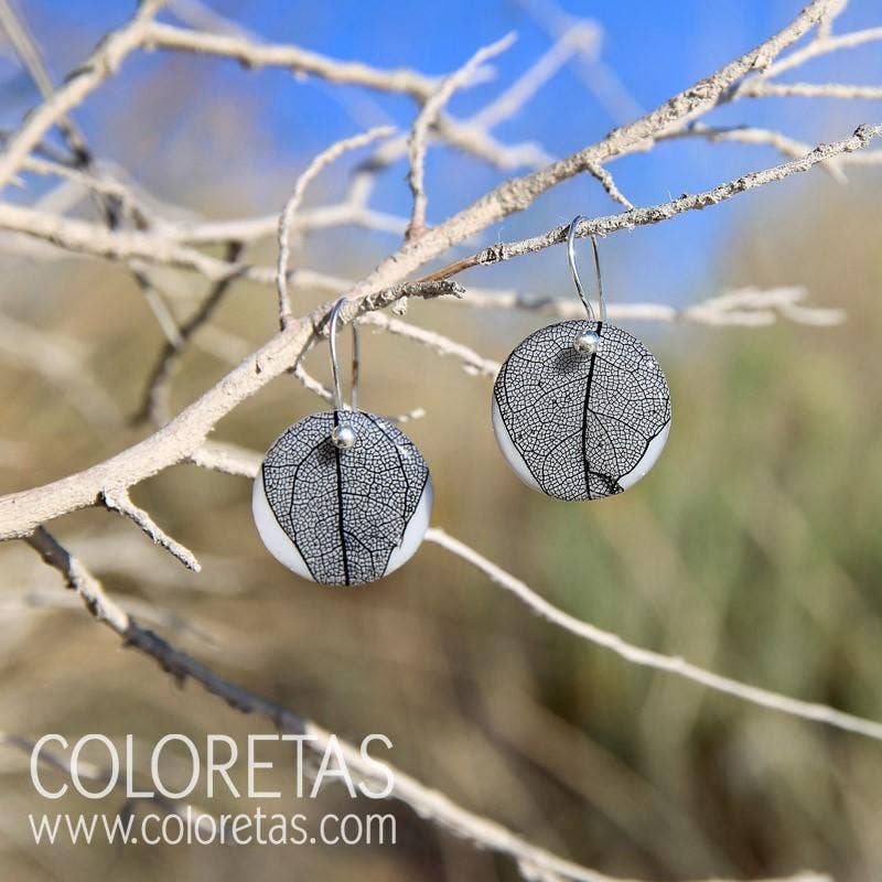 coloretas - Vendita all'ingrosso Orecchini pendenti - Orecchini Foglia Nera a gancio