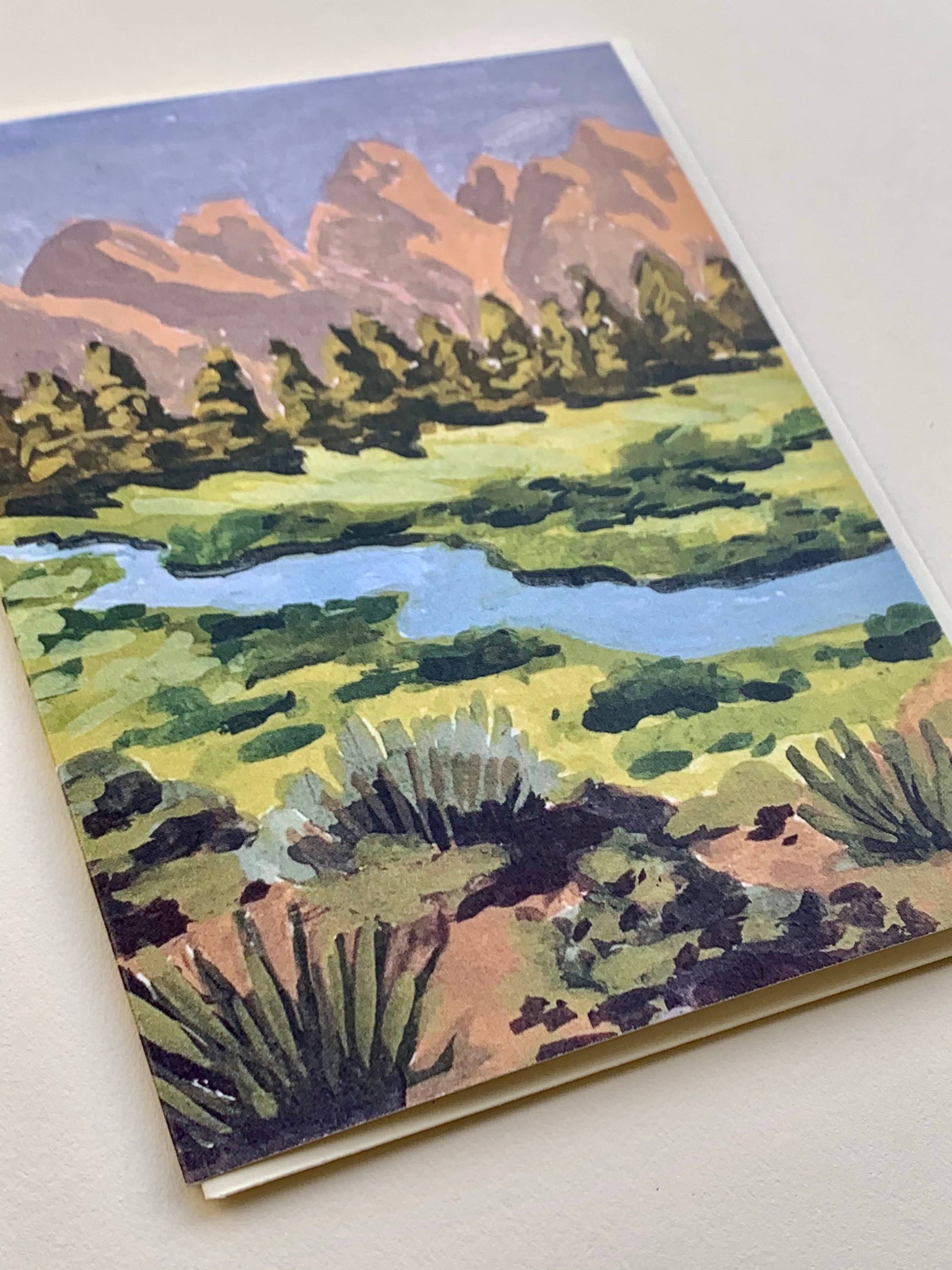 Little Salt Wagon - Wholesale Everyday Greeting Card - Western Mountain Pasture Landscape Nature Card4